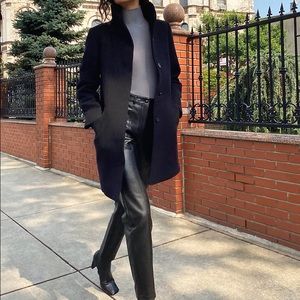 Wilfred black cocoon coat